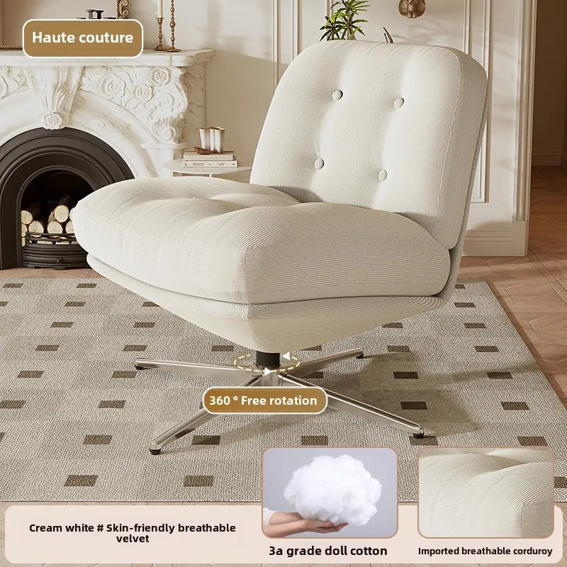 Sillón individual, lujo ligero, estilo medieval Bauhaus, sillón de ocio para sala de estar, sofá perezoso para dormitorio