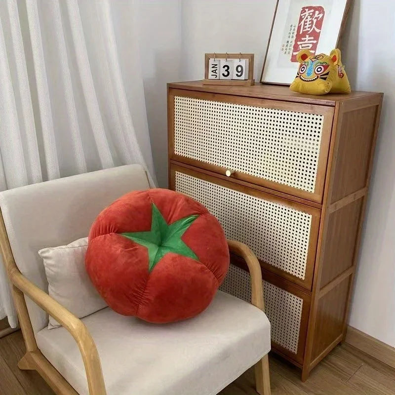ins creativa seta tomate salón sofá cojín decoración suelo habitación adorno cama ventanal cojín silla