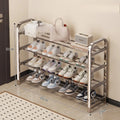 Zapatero de acero inoxidable engrosado, para pasillo familiar, dormitorio estudiantil, habitación de alquiler, zapatero