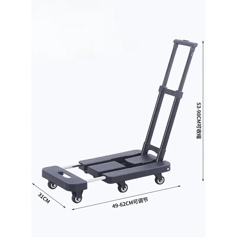 Carrito plegable portátil, carro de mano, carro de mudanza, carro de plataforma, carrito de compras