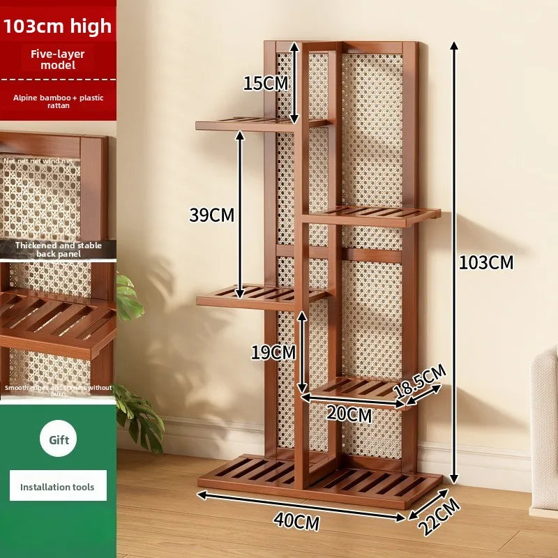 Soporte Resistente de Escalera por Niveles para Plantas, Estante para Macetas de Interior y Exterior, Ahorro de Espacio, Esquinero, Sala de Estar, Balcón, Plantas de Exterior