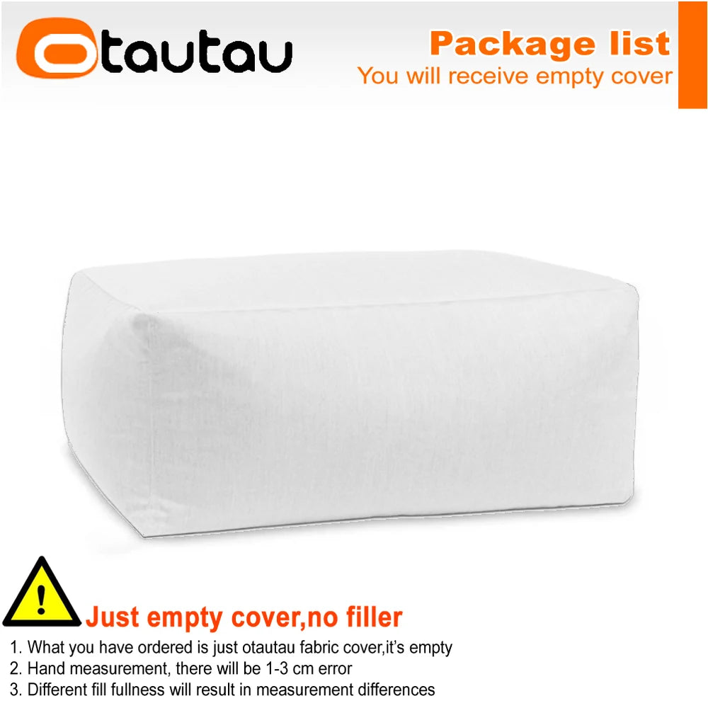 OTAUTAU Funda para puf de exterior Oxford para piscina, flotador, tumbona, club de playa, puf SF505 [¡Sin relleno! ¡Necesitas rellenarlo tú mismo!]