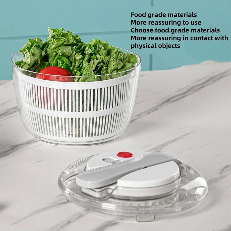 3 litros Multifuncional Ensaladera Centrífuga para Verduras y Hortalizas, Secador de Verduras, Lavador de Verduras, Mezclador