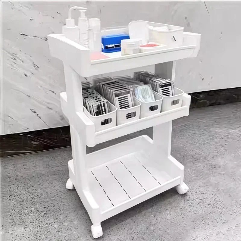 Almacenamiento de Peluquería Carrito Estético Profesional con Ruedas Bandeja de Salón de Belleza Equipo de Salón Mobiliario Comercial