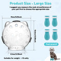 1/2Pcs Cat Muzzle Pet Grooming Cover Accessory Anti-bite Anti-Licking Cat Space Hood Breathable Helmet with 4 Silicone Paw Shoes