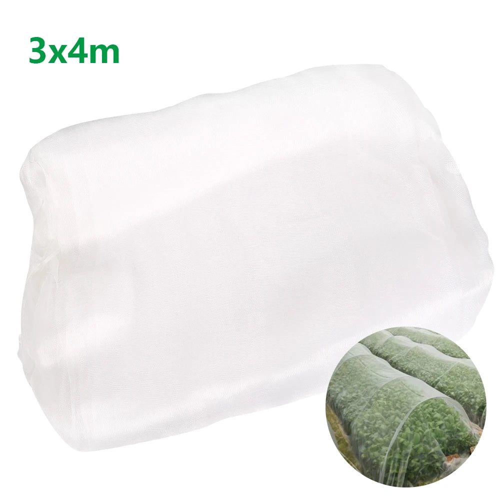 Red protectora de insectos para jardín, para plantas, verduras, frutas, flores, invernadero, control de plagas, antipájaros, 60 mallas