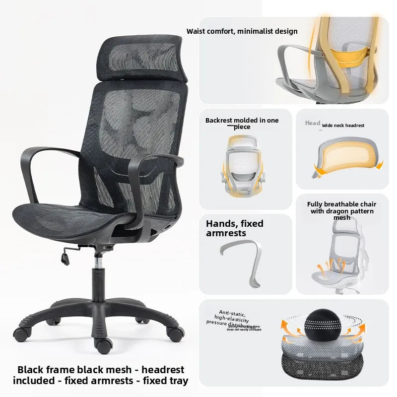 Silla ergonómica multifuncional, silla de conferencia para ordenador, silla de escritorio, aprendizaje, respaldo, silla para juegos