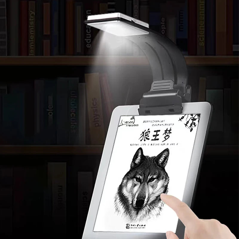 Luz de libro de 3 colores con clip de carga, luz de lectura y aprendizaje versátil, clip de luz de lectura con atenuación y protección ocular, lámparas LED de libro