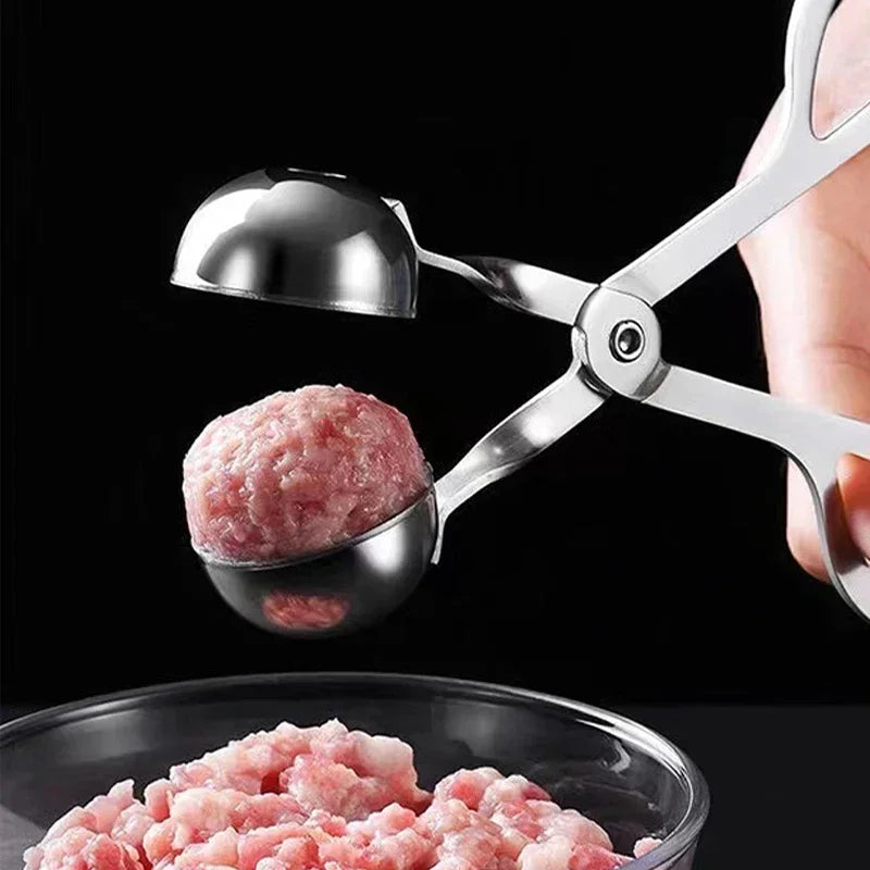 NUEVO fabricante de albóndigas de acero inoxidable, molde para rollos de fruta, arroz y verduras, pinza para albóndigas fritas y de arroz, herramientas de cocina