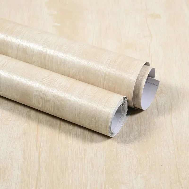 40CM Thickened Waterproof Wood Grain Stickers Self-adhesive PVC Wardrobe Cabinet Desktop Modern Furniture Decorative Wallpaper ﻿