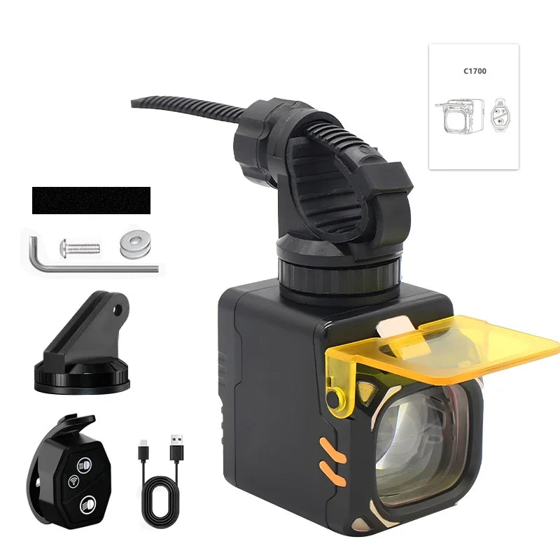 1700 lúmenes ZHIYU faro de bicicleta linterna de bicicleta manillar tipo C MTB carretera luz alta C1700 lámpara delantera accesorios de bicicleta
