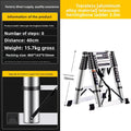 Escalera Plegable Telescópica de Aluminio de 3 Peldaños, Taburete, Hogar, Cocina, Jardín, Portátil, Ligera, Bloqueo de Seguridad, Multiusos para el Hogar