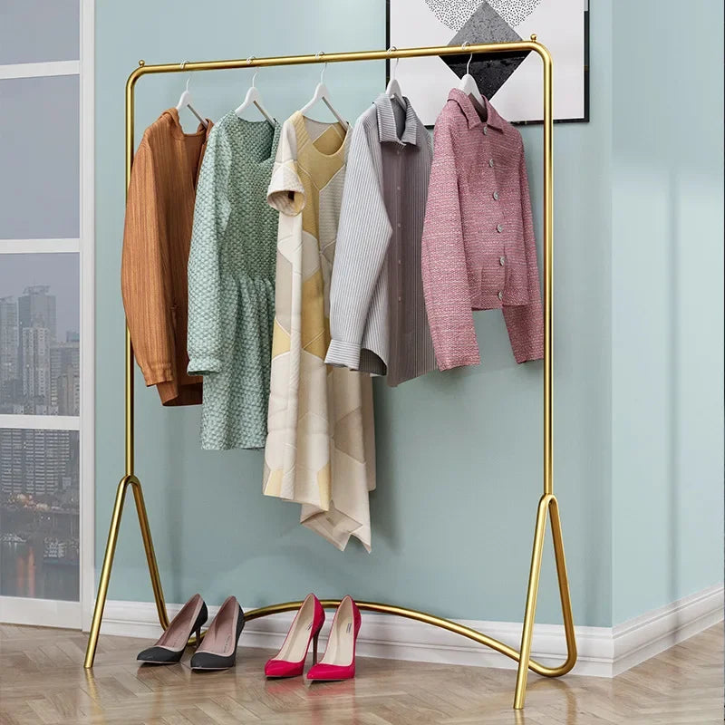 Moderno Perchero Metálico de Pie Perchero Minimalista de Pie Multiusos Perchero de Trajes Funciones Especiales Accesorios de Ropa para Dormitorio