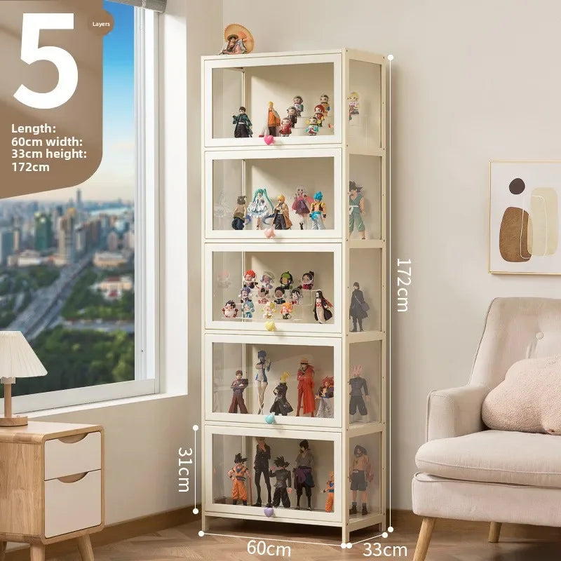 Figura Lego Vitrina Estante Hogar Crema Viento A prueba de polvo Acrílico Transparente Modelo Juguete Caja Ciega Vitrina