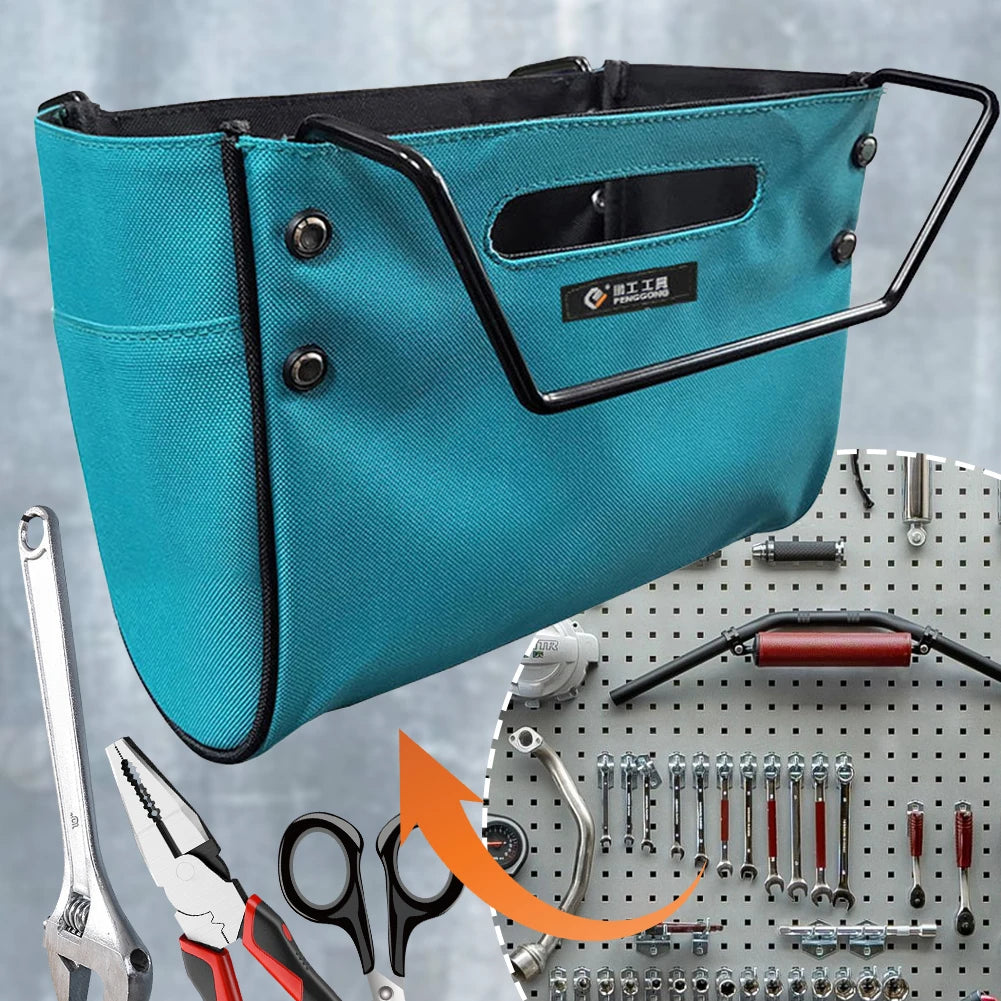 Bolsa de herramientas para escalera telescópica, bolsa portátil para herramientas multiusos, bolsa de almacenamiento de herramientas para escalera de tijera, organizador de herramientas Oxford impermeable
