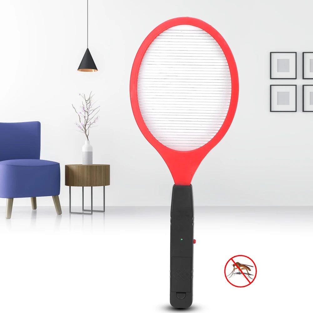 Raqueta eléctrica antimosquitos, matamoscas eléctrico sin cable, funciona con pilas, matamoscas eléctrico, mata insectos