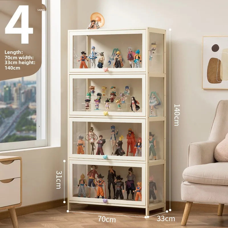 Figura Lego Vitrina Estante Hogar Crema Viento A prueba de polvo Acrílico Transparente Modelo Juguete Caja Ciega Vitrina