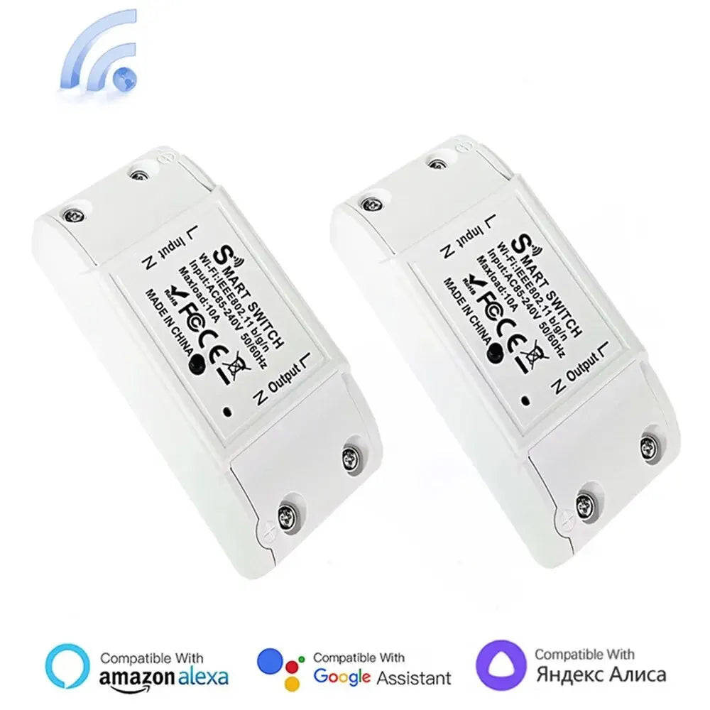1 unidad WiFi DIY Interruptor Inteligente Inalámbrico Control Remoto Funciona con Alexa Google Home