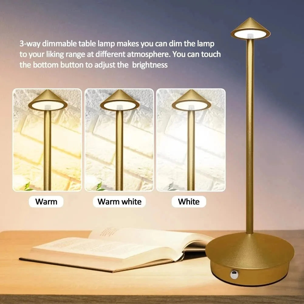 Lámpara de mesa recargable Tipo-C, creativa para comedor, táctil, LED, para hotel, bar, café, lámpara de mesa Pina, lámpara de escritorio decorativa Lampada Da Tavolo