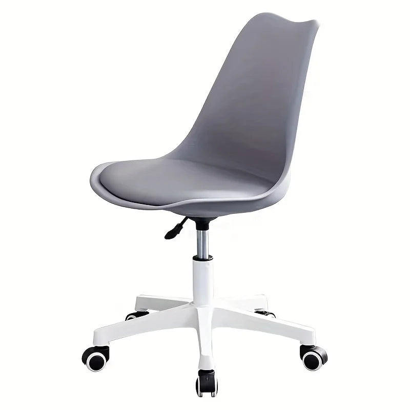 Taburete ergonómico con ruedas con asiento y respaldo más anchos, capacidad de peso de 136,08 kg, silla giratoria 360° para oficina en casa, salón de belleza
