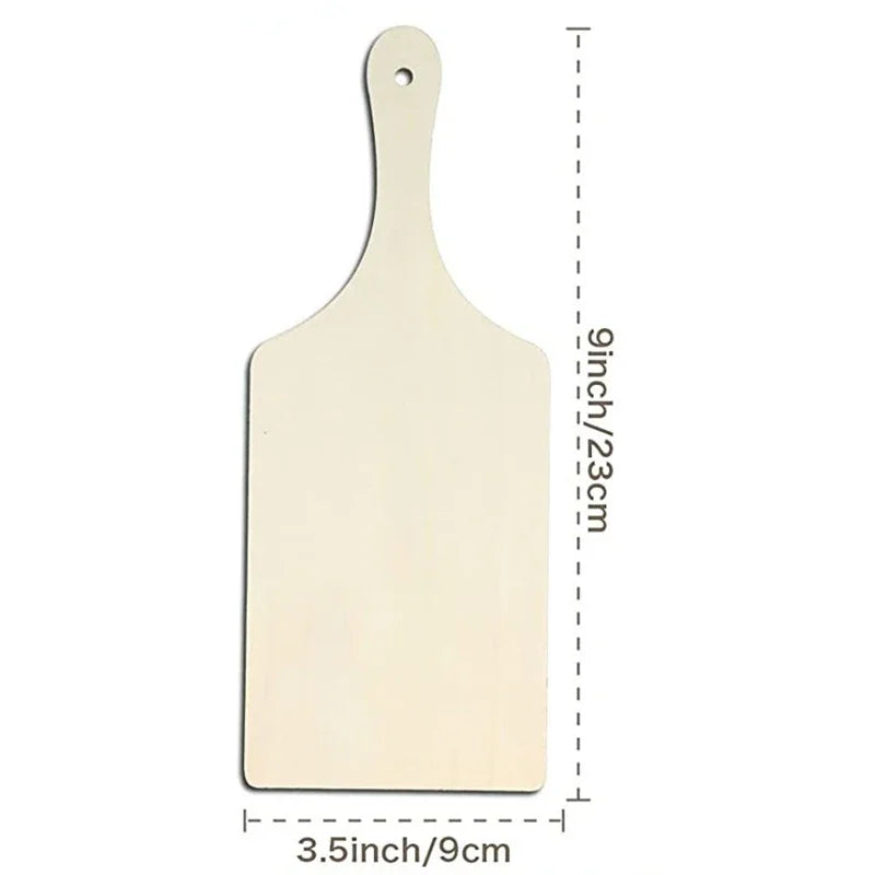 3/6/10 piezas tabla de cortar de madera artesanal con mango tabla de cortar de madera inacabada tablas redondas de charcutería para queso para Navidad