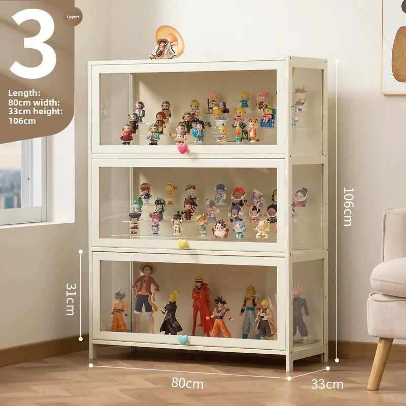 Figura Lego Vitrina Estante Hogar Crema Viento A prueba de polvo Acrílico Transparente Modelo Juguete Caja Ciega Vitrina