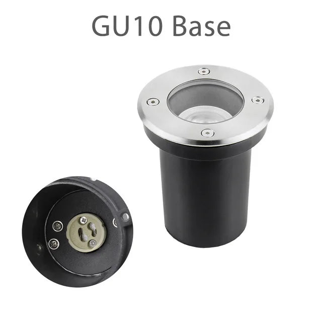 Foco LED empotrable para suelo 12V 85-265V Luces enterradas GU10 MR16 Foco empotrable exterior impermeable Lámparas de suelo subterráneas