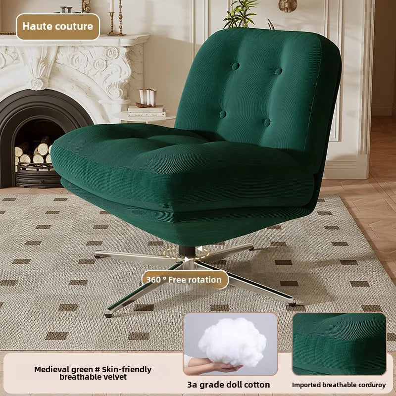 Sillón individual, lujo ligero, estilo medieval Bauhaus, sillón de ocio para sala de estar, sofá perezoso para dormitorio