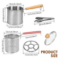 Deep Frying Pot Stainless Steel Fryer Pan Fry Pot with Basket and Lid Food Grade Deep Fryer Chicken Fried Chicken Cooking Tools