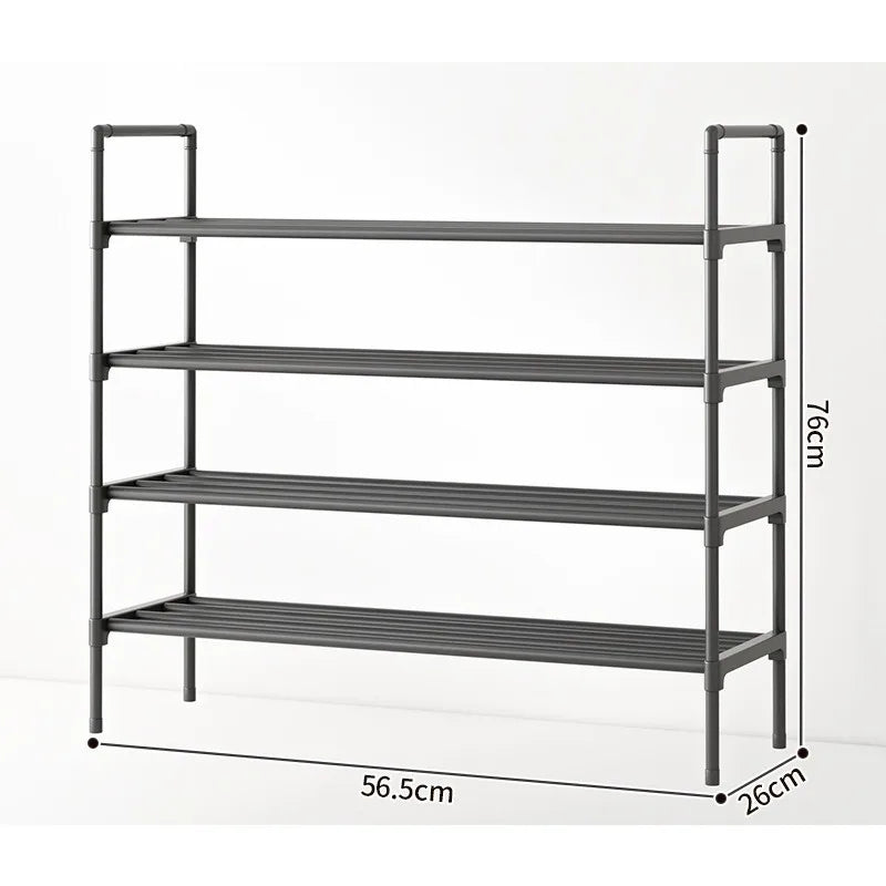 Zapatero sencillo doméstico multifuncional de varios pisos para puerta, estante de almacenamiento para interiores y exteriores, estante de almacenamiento para dormitorio de estudiantes.