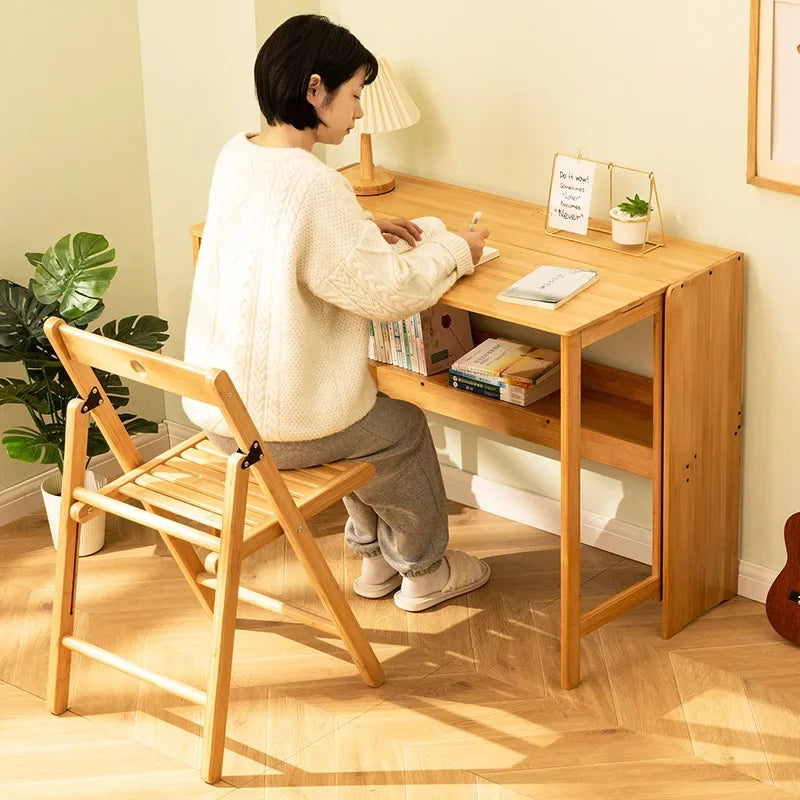 Escritorio de ordenador plegable, escritorio de oficina en casa, escritorio simple, banco de trabajo para dormitorio, escritorio simple de estudio y escritura.