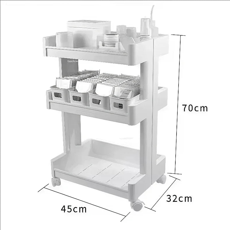 Almacenamiento de Peluquería Carrito Estético Profesional con Ruedas Bandeja de Salón de Belleza Equipo de Salón Mobiliario Comercial