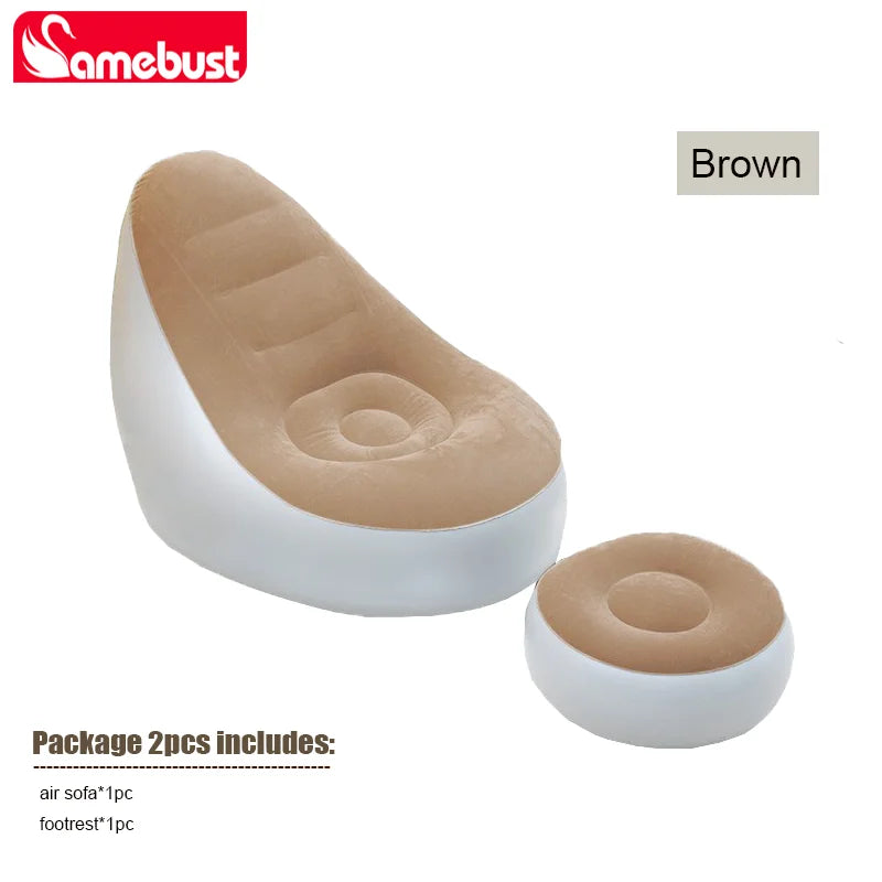 Camebust Foldable Air Bed Inflatable Lazy Sofa Mattress for Home and Outdoor Use Portable Air Mattress Camping Sleeping Mat