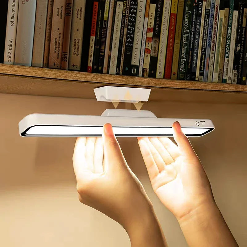 Lámpara de escritorio LED, recargable por USB, luz de mesa con atenuación continua, lámpara magnética colgante para dormitorio, mesa de lectura, luz nocturna recargable