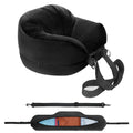 Almohada de viaje para cuello con funda en forma de U rellenable con ropa, bolsa de almacenamiento adicional, funda de almohada de terciopelo para viajes en avión