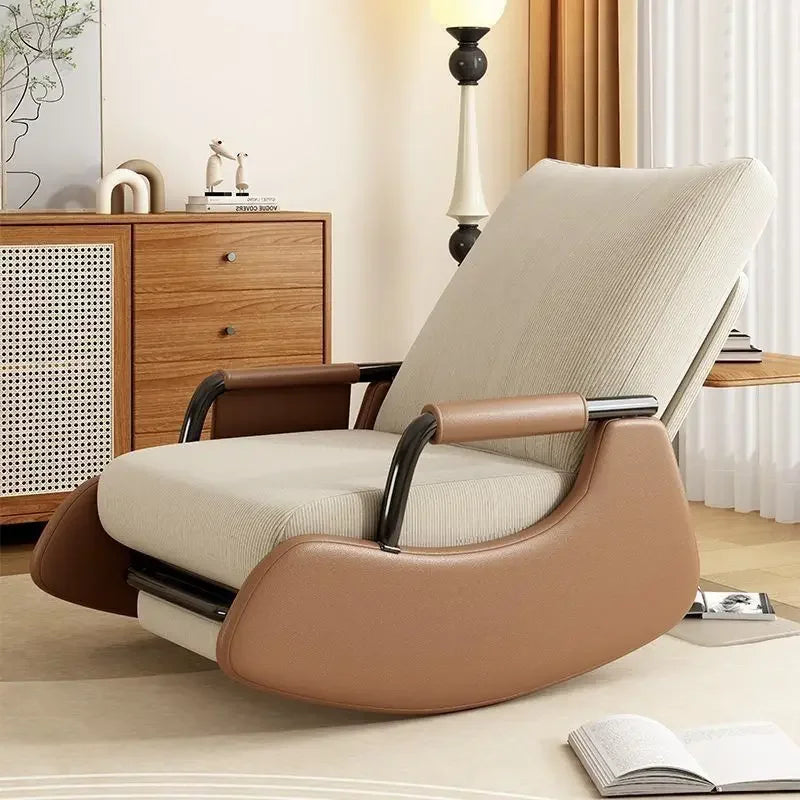 Silla reclinable, silla perezosa plegable para la hora del almuerzo, adultos pueden sentarse, silla reclinable para la siesta en la oficina, mecedora para balcón y hogar