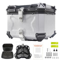 Baúl de Moto 55L Universal Maleta Trasera de Moto Aleación de Aluminio Baúl de Moto Caja de Almacenamiento de Equipaje de Viaje Tour Tail Box