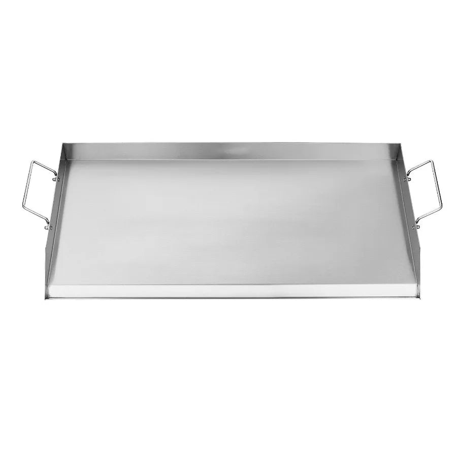 Plancha de acero inoxidable de 32x16 pulgadas, placa rectangular universal para parrilla de gas, barbacoa, Teppanyaki, utensilios de cocina portátiles con asa