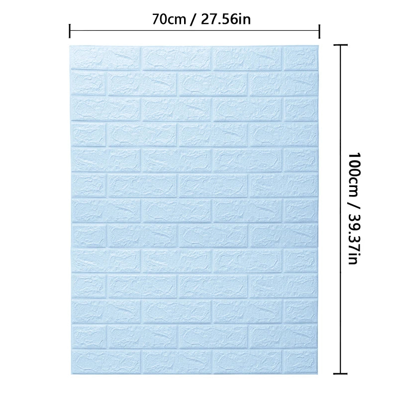 70cmx1/2/3/5/10m 3D Paper Wall Adhesive Living Room PVC Self-adhesive Panels Home Decoration Wallpapers Waterproof Wall Stickers