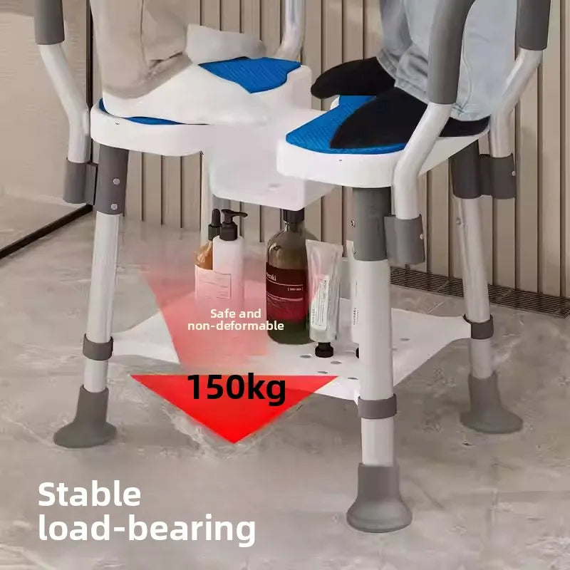 Silla de baño especial plegable para inodoro, banco de baño antideslizante para ducha
