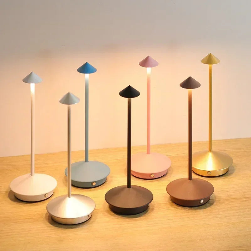 Lámpara de mesa recargable Tipo-C, creativa para comedor, táctil, LED, para hotel, bar, café, lámpara de mesa Pina, lámpara de escritorio decorativa Lampada Da Tavolo