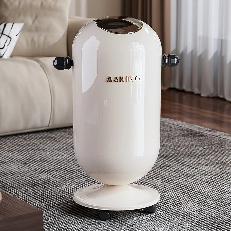 Contenedores de basura Bote de basura con tapa basculante con ruedas de alta capacidad, elegante, para el hogar, la cocina, la sala de estar, el dormitorio, bote de basura, muebles