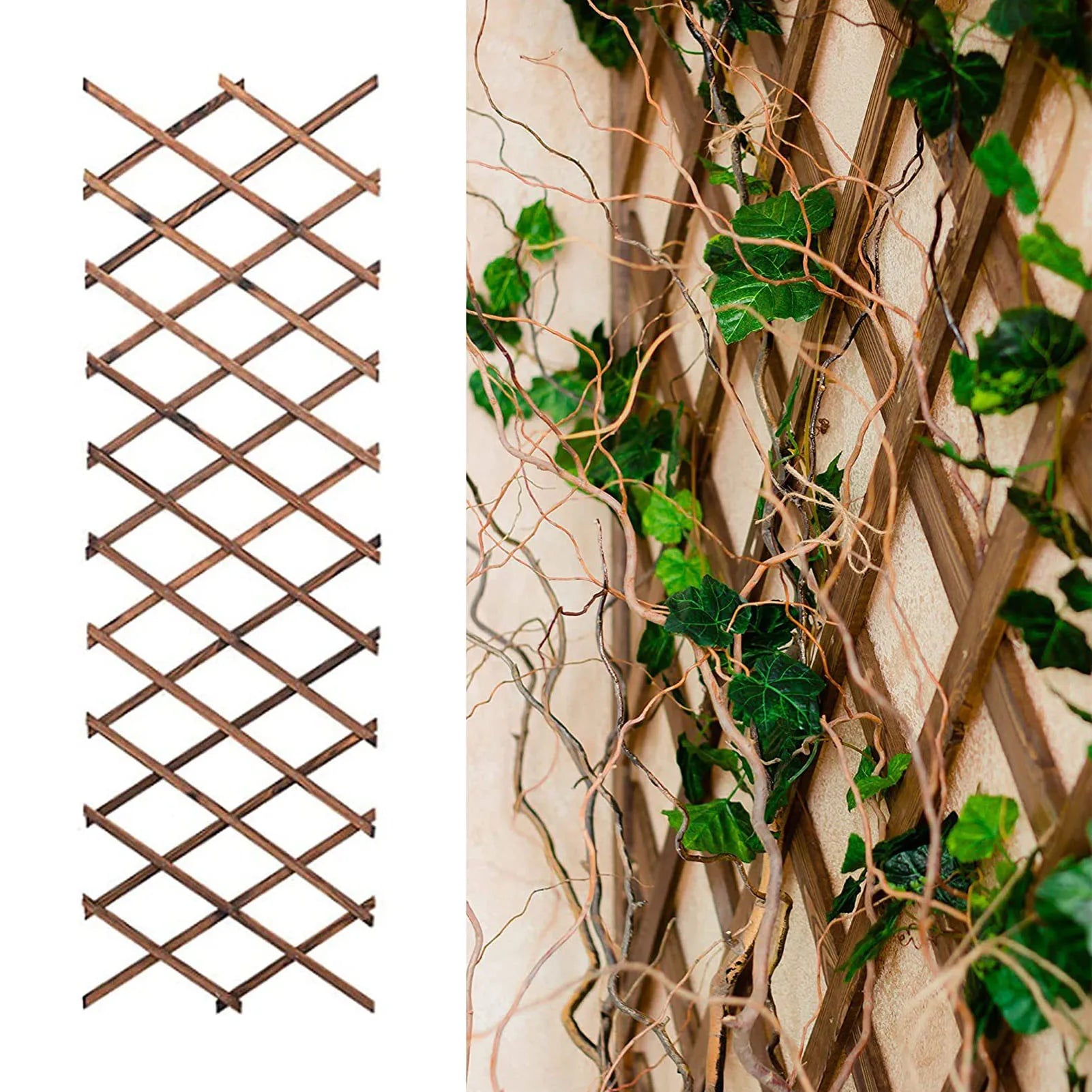 Celosías expandibles para trepar plantas, cerca de pino extensible, soporte para plantas trepadoras, celosías expandibles para trepar plantas