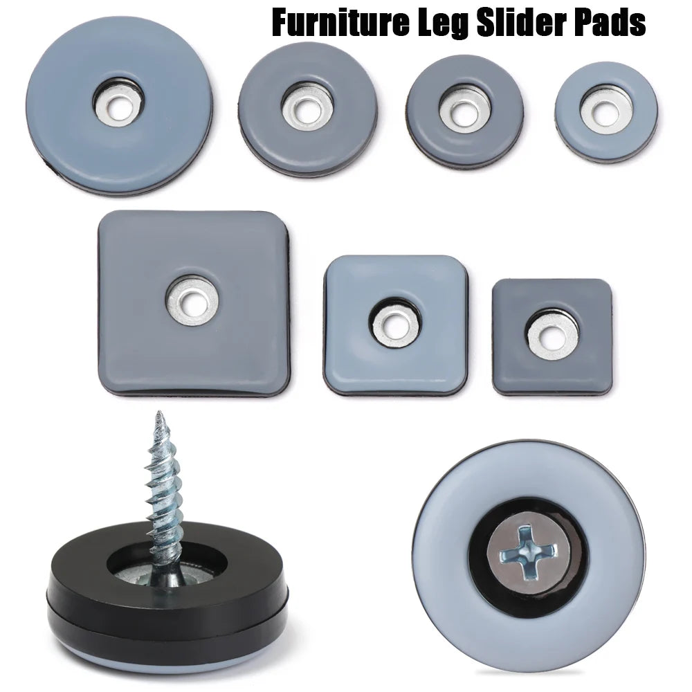 Deslizadores de patas de muebles de 4/8 piezas, almohadillas para mover muebles pesados fácilmente, protectores de bases de mesas, patas antidesgaste, alfombrilla con tornillos