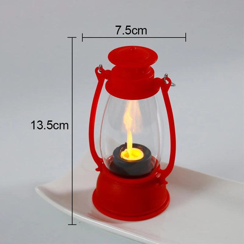 Calcifer Lámpara de Noche sin Llama Halloween Retro Decorativa con Luz de Vela Lámpara de Queroseno de Dibujos Animados para Mesita de Noche de Dormitorio