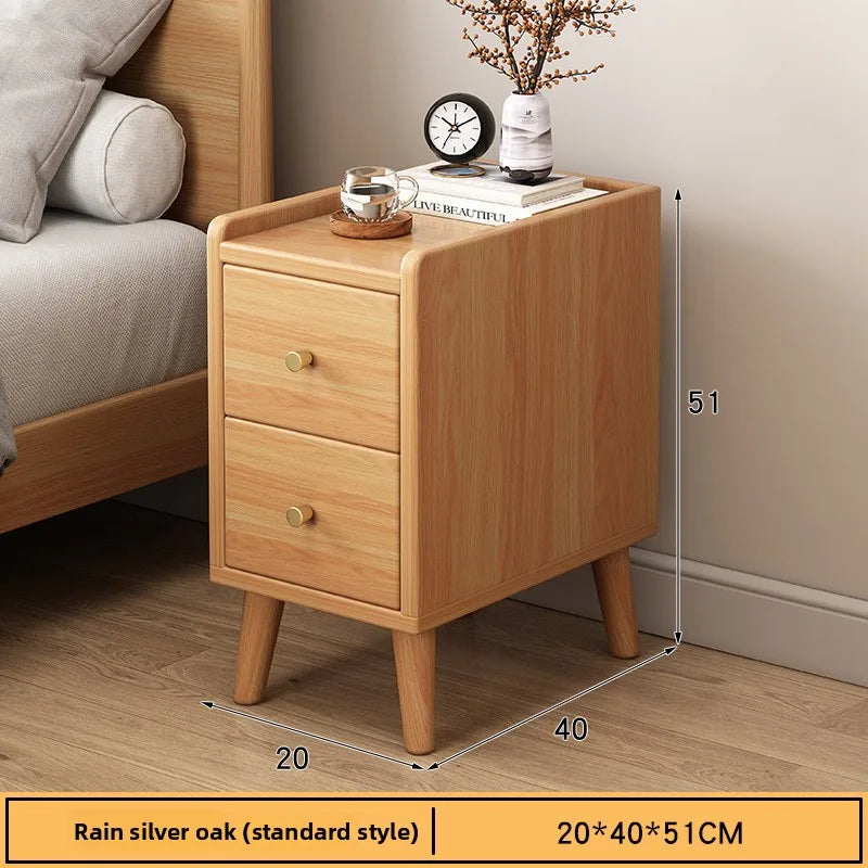 Muebles de hogar Mesita de noche Pequeña mesita de noche con almacenamiento Estrecho mueble de dormitorio Mesita de noche