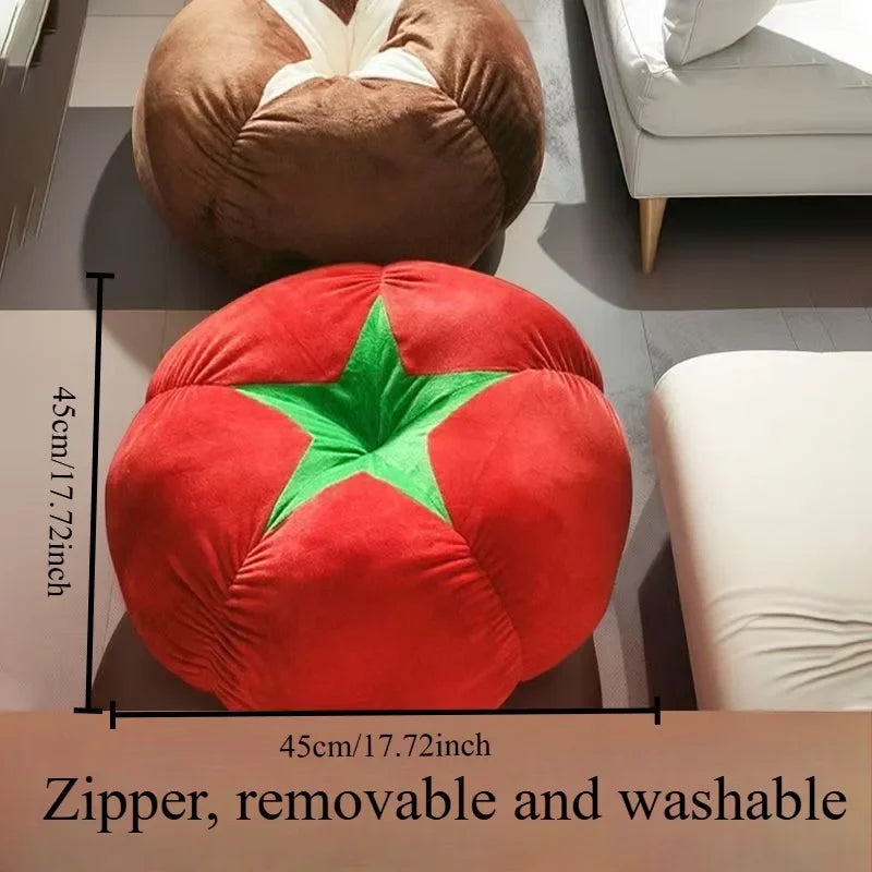 ins creativa seta tomate salón sofá cojín decoración suelo habitación adorno cama ventanal cojín silla