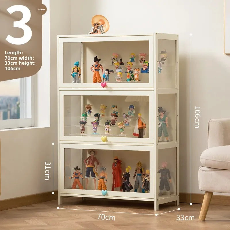 Figura Lego Vitrina Estante Hogar Crema Viento A prueba de polvo Acrílico Transparente Modelo Juguete Caja Ciega Vitrina