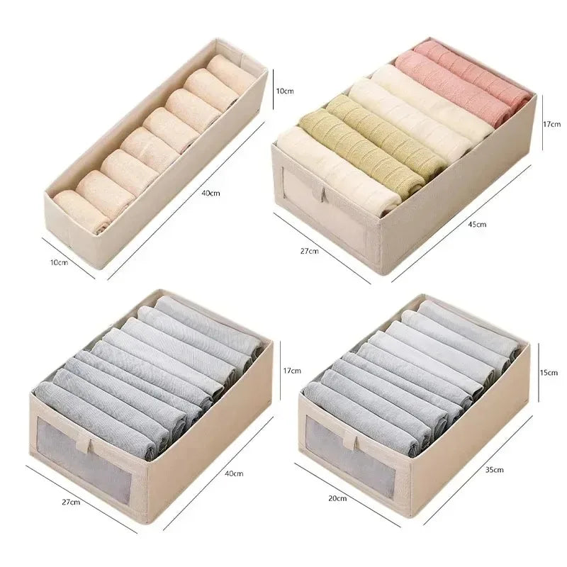 1 organizador de almacenamiento visible para armario, cajón, ropa, caja de almacenamiento para camisetas, pantalones vaqueros, ropa interior, caja organizadora de pantalones