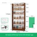 Behind the door, there is a small bookshelf, a multi-layer solid wood ultra-thin bookcase, a newspaper rack, a narrow slit child